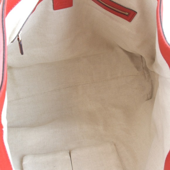 GUCCI Red Leather Tote Bag - Picture 7 of 12